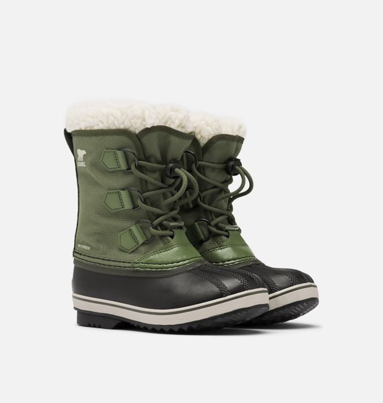 Sorel Barn Vinterkängor Gröna/Svarta - Youth Yoot Pac™ Nylon - RZB-568342